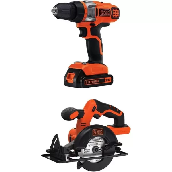BLACK+DECKER 20V MAX Cordless Drill Driver with Battery and Charger, LED Work Light 