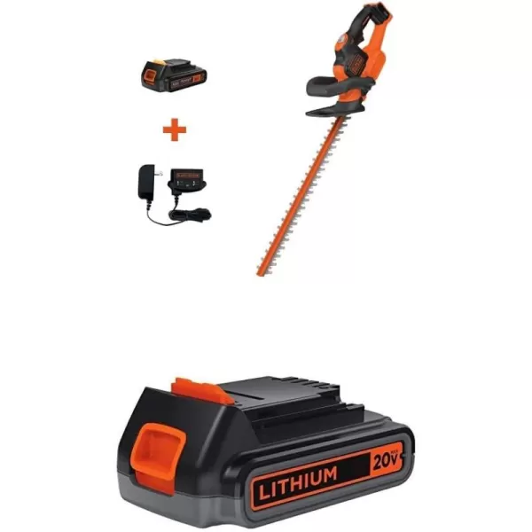 BLACK+DECKER 20V MAX Cordless Hedge Trimmer with Power Command Powercut, 22-Inch 