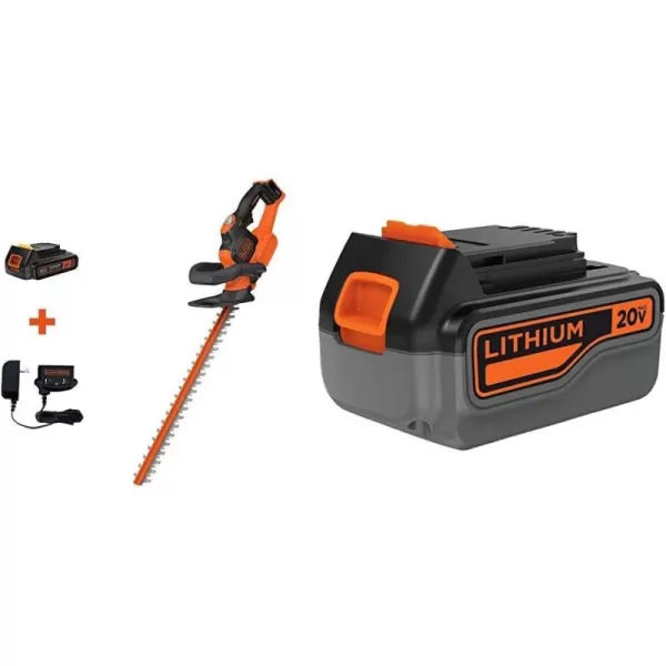 BLACK+DECKER 20V MAX Cordless Hedge Trimmer with Power Command Powercut, 22-Inch 
