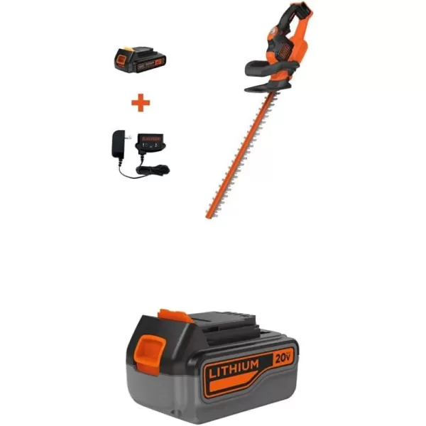 BLACK+DECKER 20V MAX Cordless Hedge Trimmer with Power Command Powercut, 22-Inch 