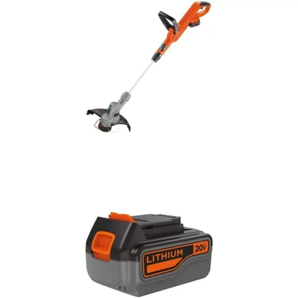 BLACK+DECKER 20V MAX Cordless String Trimmer, 2 in 1 Trimmer and Edger, 12 Inch, Battery Included 