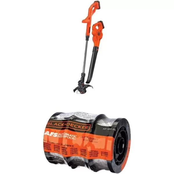 BLACK+DECKER 20V MAX* POWERCONNECT 10 in. 2in1 Cordless String Trimmer/Edger + Sweeper Combo Kit  Spools)