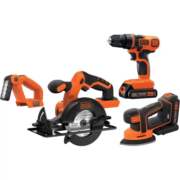 BLACK+DECKER 20V MAX* POWERCONNECT Cordless 4-Tool Combo Kit 