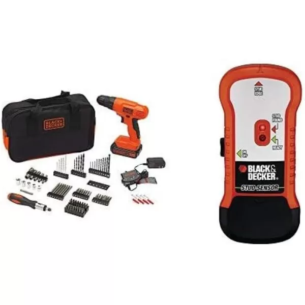 BLACK+DECKER 20V MAX* POWERCONNECT Cordless Drill Kit + 100 pc. Kit , Orange