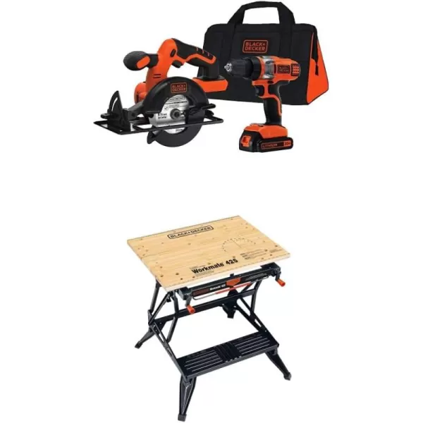 BLACK+DECKER 20V MAX* POWERCONNECT Cordless Drill/Driver + Circular Saw Combo Kit 