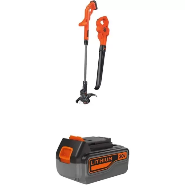 BLACK+DECKER 20V MAX* String Trimmer / Edger and Sweeper Combo Kit, 10-Inch 