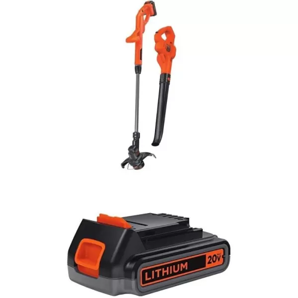 BLACK+DECKER 20V MAX* String Trimmer / Edger and Sweeper Combo Kit, 10-Inch 