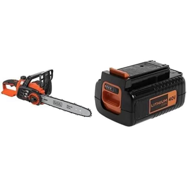 BLACK+DECKER 40V MAX* Cordless Chainsaw, Tool Only, 12 in. 