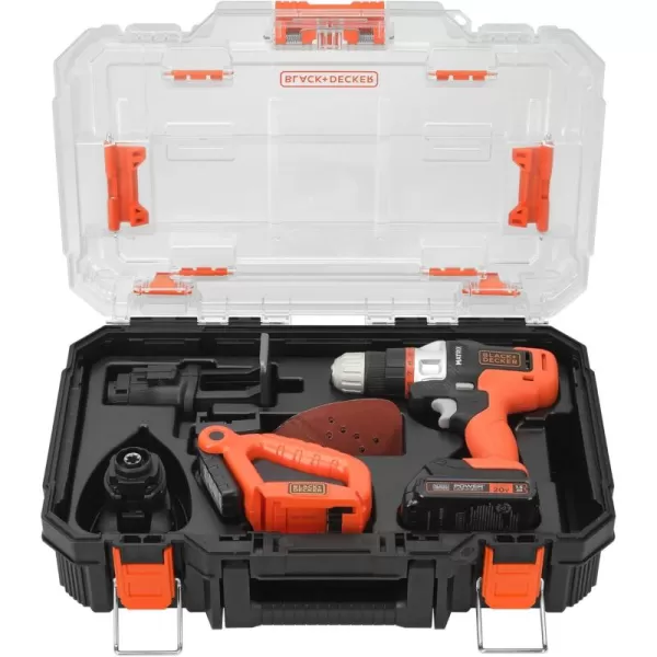 BLACK+DECKER MATRIX 20V MAX* Cordless 4-Tool Combo Kit with Storage 
