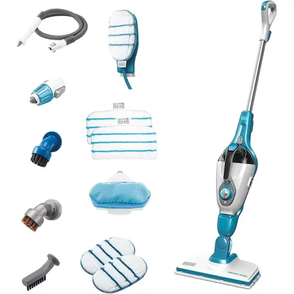 BLACK+DECKER Steam Mop and Portable Steamer, 5-in-1, Corded 