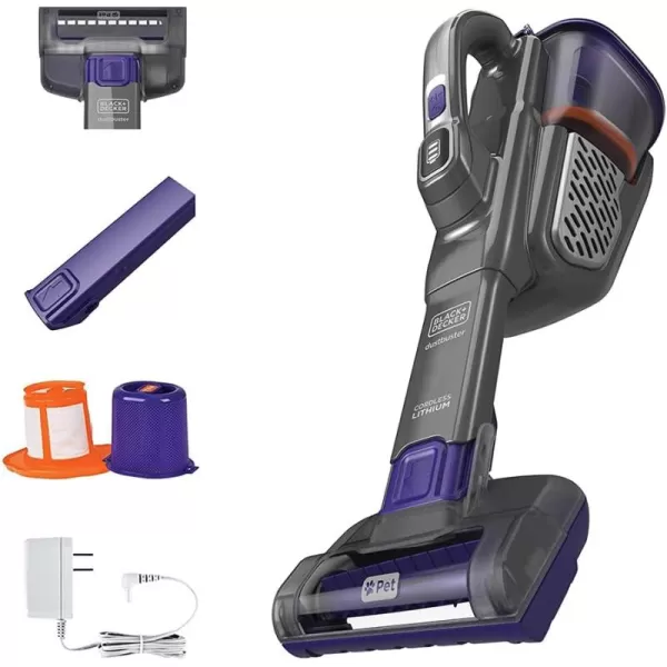 BLACK+DECKER dustbuster furbuster AdvancedClean+ Cordless Pet Handheld Vacuum, Home, Pet and Car Vacuum 