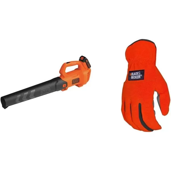 Black+Decker 20V MAX Cordless Leaf Blower, 2-Speed, Up to 90 MPH, with Battery and Charger 