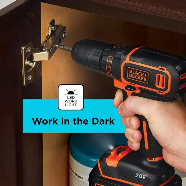 BLACK+DECKER 20V MAX Cordless Drill/Driver ,Pack of 1