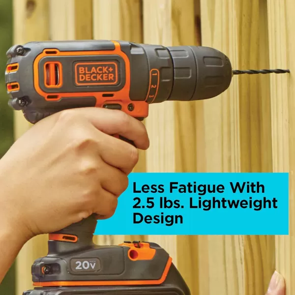 BLACK+DECKER 20V MAX Cordless Drill/Driver ,Pack of 1