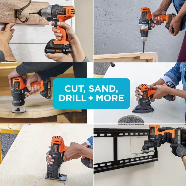 BLACK+DECKER 20V MAX MATRIX Drill, Power Tool Combo Kit, 6-Tool Set, Cordless Tool Set 