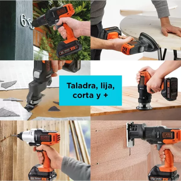 BLACK+DECKER 20V MAX MATRIX Drill, Power Tool Combo Kit, 6-Tool Set, Cordless Tool Set 