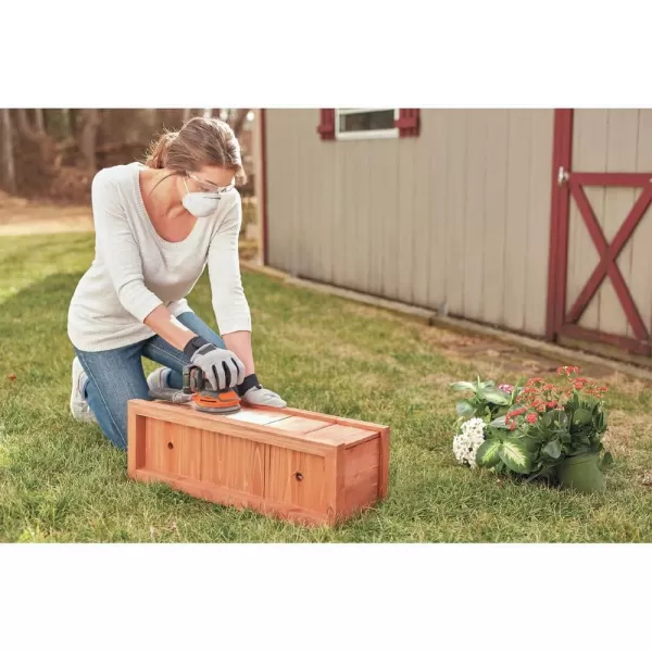 BLACK+DECKER 20V MAX Orbital Sander, Cordless, 12,000 OPM, 2 Sandpaper Sheets, Battery and Charger Included 