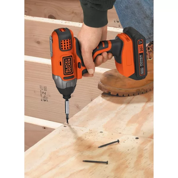 BLACK+DECKER 20V MAX* POWERCONNECT 1/4 in. Cordless Impact Driver Kit 