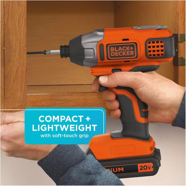 BLACK+DECKER 20V MAX* POWERCONNECT 1/4 in. Cordless Impact Driver Kit 