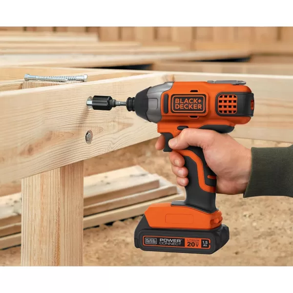 BLACK+DECKER 20V MAX* POWERCONNECT 1/4 in. Cordless Impact Driver Kit 