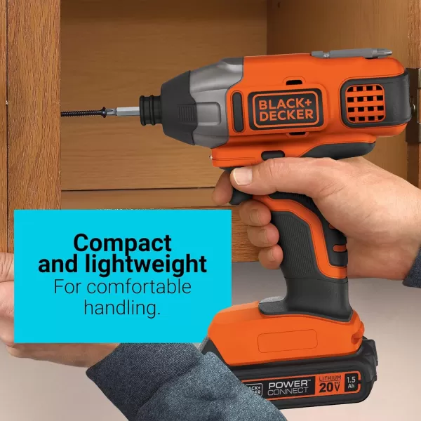 BLACK+DECKER 20V MAX* POWERCONNECT 1/4 in. Cordless Impact Driver, Tool Only 