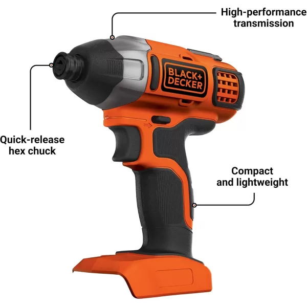 BLACK+DECKER 20V MAX* POWERCONNECT 1/4 in. Cordless Impact Driver, Tool Only 