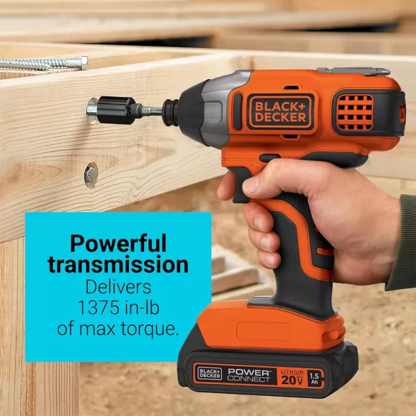 BLACK+DECKER 20V MAX* POWERCONNECT 1/4 in. Cordless Impact Driver, Tool Only 