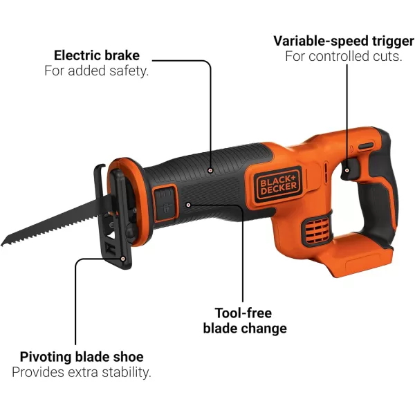 BLACK+DECKER 20V MAX* POWERCONNECT 7/8 in. Cordless Reciprocating Saw 