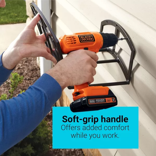 BLACK+DECKER 20V MAX POWERECONNECT Cordless Drill/Driver + 30 Piece Bits and Drivers Kit 