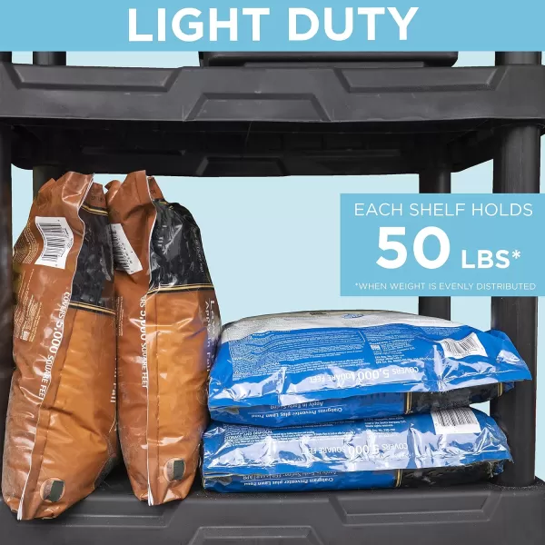 BLACK+DECKER, 4-Tier Light Duty Storage Shelf, 50 lbs/Shelf , Plastic Shelving Unit [2 Pack]