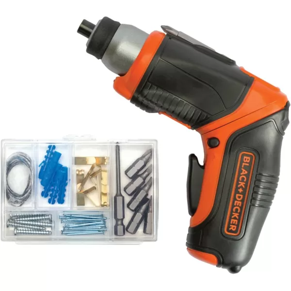 BLACK+DECKER 4V MAX Cordless Screwdriver, Rechargeable with Line Laser, Auto-leveling with Stud Sensor 