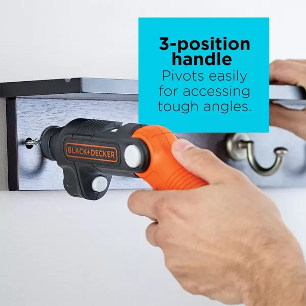 BLACK+DECKER 4V MAX* Cordless Screwdriver with LED Light 