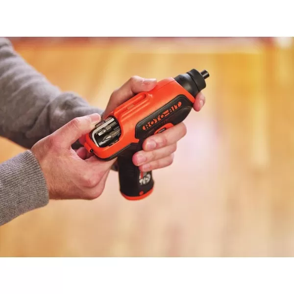 BLACK+DECKER 4V MAX Electric Screwdriver, Cordless, 180 RPM, 8 Bits With Built-In, Storage Compartment, Batteries Included 