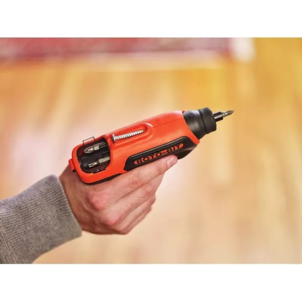 BLACK+DECKER 4V MAX Electric Screwdriver, Cordless, 180 RPM, 8 Bits With Built-In, Storage Compartment, Batteries Included 
