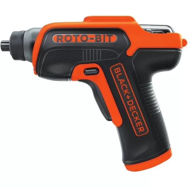 BLACK+DECKER 4V MAX Electric Screwdriver, Cordless, 180 RPM, 8 Bits With Built-In, Storage Compartment, Batteries Included 