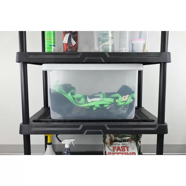 BLACK+DECKER, 5-Tier Heavy Duty Ventilated Storage Shelf, 150 lbs/Shelf , Plastic Shelving Unit [2 Pack])