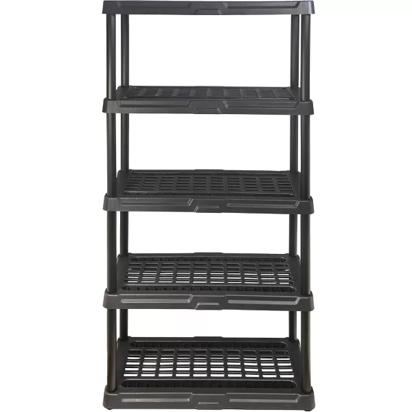 BLACK+DECKER, 5-Tier Heavy Duty Ventilated Storage Shelf, 150 lbs/Shelf , Plastic Shelving Unit [2 Pack])