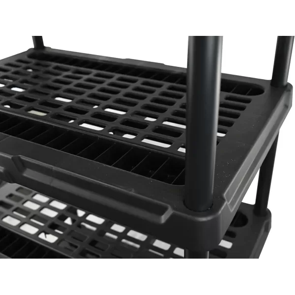 BLACK+DECKER, 5-Tier Heavy Duty Ventilated Storage Shelf, 150 lbs/Shelf , Plastic Shelving Unit [2 Pack])