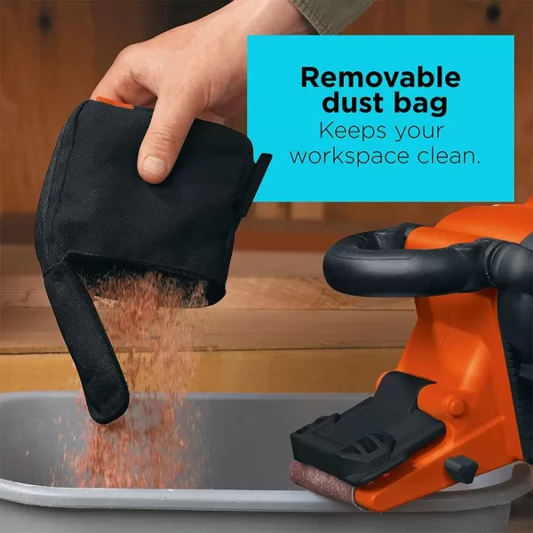 BLACK+DECKER Belt Sander with Dust Bag, 7-Amp, 3-Inch by 21-Inch 