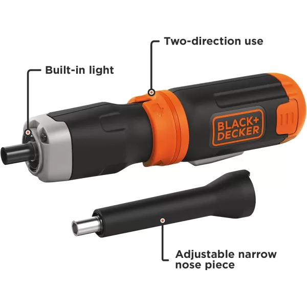BLACK+DECKER Cordless Screwdriver, Alkaline 