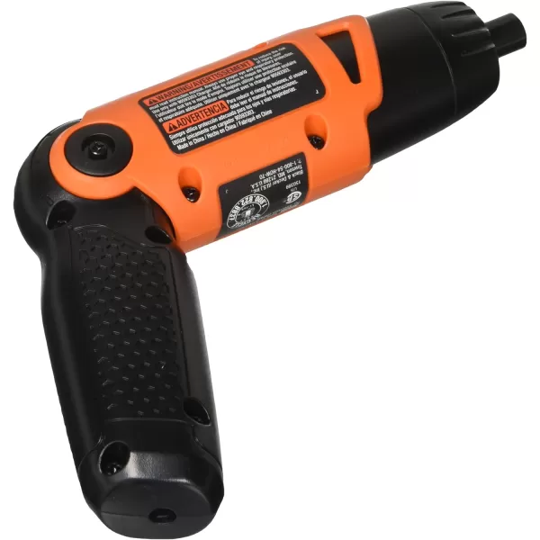 BLACK+DECKER Electric Screwdriver, Cordless, 180 RPM, 3.6V, Spindle Lock with Pivoting Handle, Charger and 2 Hex Shank Bits Included 