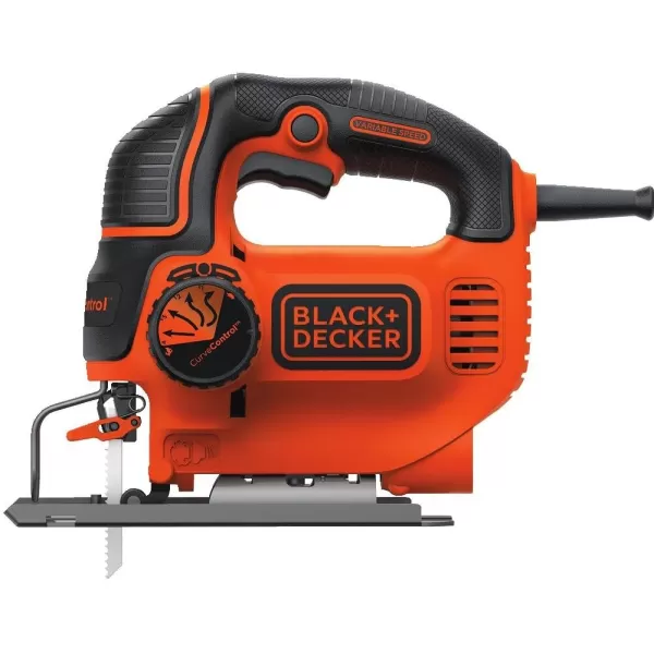 BLACK+DECKER Jig Saw, 5-Amp, 3,000 Blade Speed, 45 Degree Beveled Cuts, ¾-Inch Orbital Blade, 4 Curve Settings, Corded 