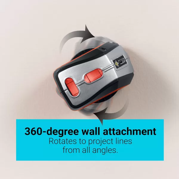 BLACK+DECKER Laser Level, Self-Leveling, 360 Degree Wall Attachment, AA Batteries Included 