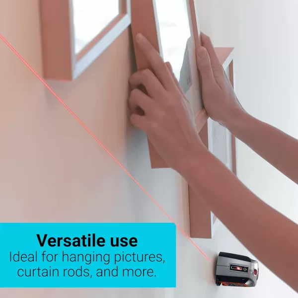 BLACK+DECKER Laser Level, Self-Leveling, 360 Degree Wall Attachment, AA Batteries Included 