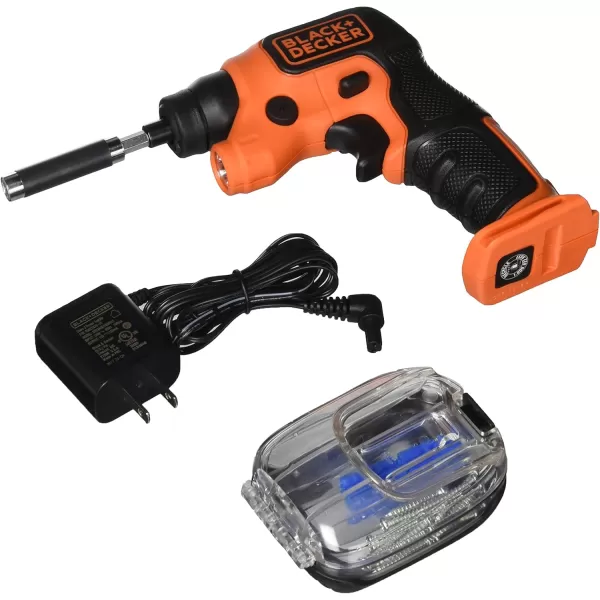 BLACK+DECKER LightDriver 4V MAX* Cordless Screwdriver with Storage PAK 