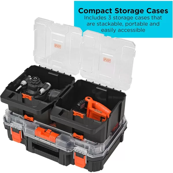 BLACK+DECKER MATRIX 20V MAX Power Tool Kit, Includes Cordless Drill, 8 Attachments and Storage Case 