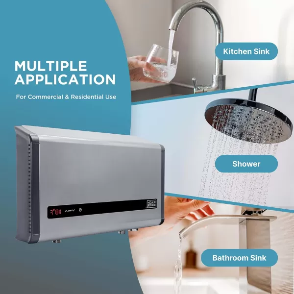 BLACK+DECKER Tankless Electric Water Heater 18kW 240 Volt 3.7GPM, Self-Modulating Multi-Application Unit for Small Homes or Apartments, Hot Water on Demand, Digital Temperature Display