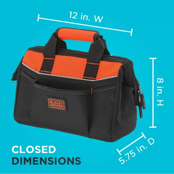 BLACK+DECKER Tool Bag, 12-inch 