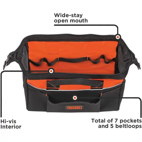 BLACK+DECKER Tool Bag, 12-inch 