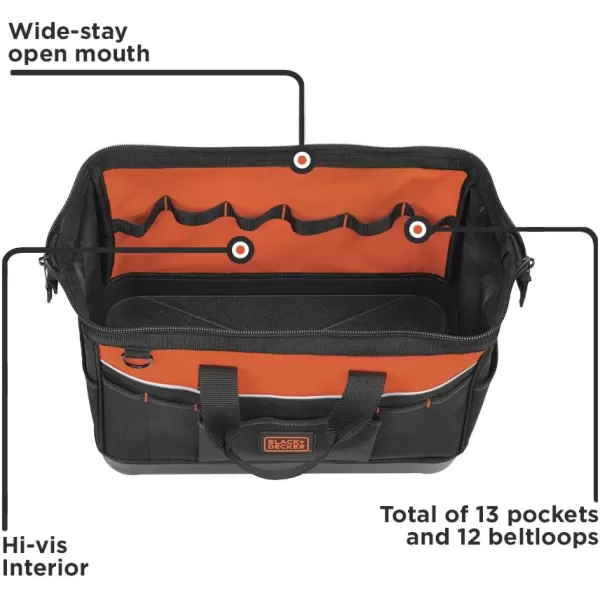 BLACK+DECKER Tool Bag, 16-inch 